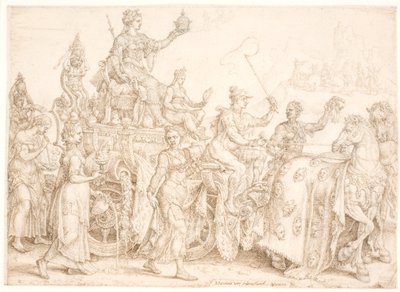 Rydwan triumfalny Bogactwo (bogactwo) autorstwa Maarten van Heemskerck