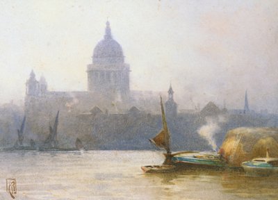 Pawła od strony Tamizy (akwarela na papierze) autorstwa Mabel Catherine Robinson