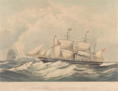 Pomocniczy żelazny statek parowy "Sarah Sands" (1845), ok. 1843-54 (litografia) autorstwa Macdonald & Co. Maclure