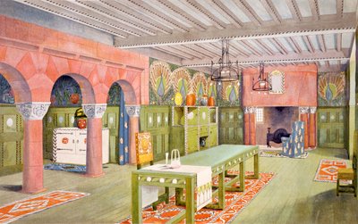 Jadalnia, grafika Emila Hochdanza, ok. 1901 autorstwa Mackay Hugh Baillie Scott
