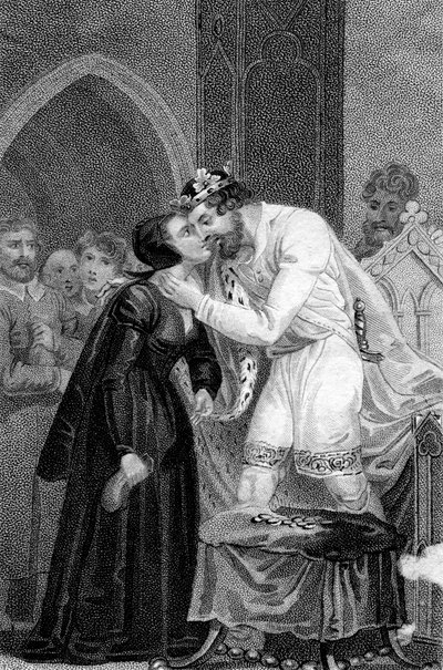 Edward IV otrzymujący składkę wdów, XV w. XIX w. autorstwa Mackenzie