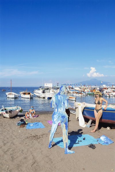 Sorrento Blue (farba akrylowa na archiwalnym druku pigmentowym) autorstwa Madeleine Gross