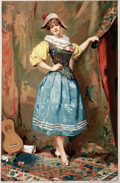 Kostium (Kobieta z gitarą), sd. 19. autorstwa Madeleine Lemaire