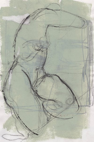 Szkicownik 13, 2024 (tempera, węgiel na papierze) autorstwa Madgalena Morey