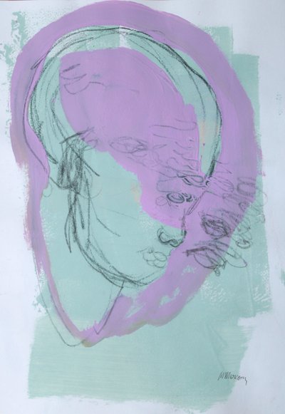 Szkicownik 44, 2025 (tempera, węgiel na papierze) autorstwa Madgalena Morey