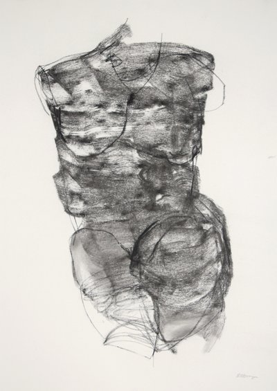 Torso 4, 2022 (węgiel na papierze) autorstwa Madgalena Morey