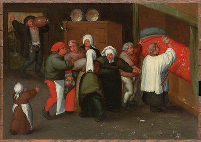 Błogosławieństwo małżeństwa autorstwa Maerten van Cleve