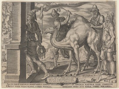 Bogacz i biedny Łazarz. 1563 autorstwa Maerten van Heemskerck