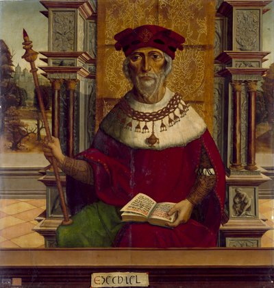 Prorok Ezechiel, c. 1525 autorstwa Maestro de Becerril