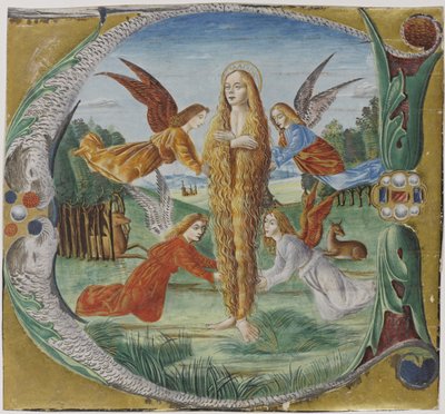 Święta Maria Magdalena w otoczeniu aniołów autorstwa Maestro del Salomone Wildenstein