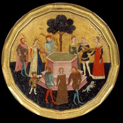 Ogród miłości, ok. 1370 r autorstwa Maestro di Deschi Da Parto