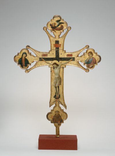 Krzyż procesyjny, ok. 1320 (olej na płótnie na drewnie) autorstwa Maestro di Santa Chiara