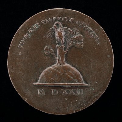 Pelikan w swojej pobożności [rewers], 1523. autorstwa Maffeo Olivieri