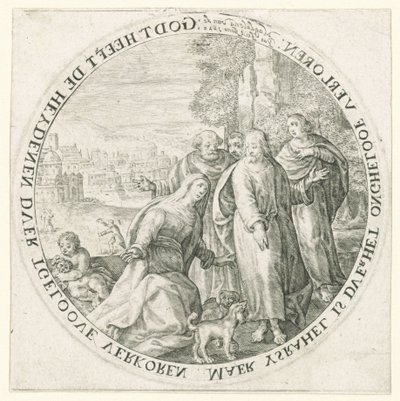 Chrystus i kobieta kananejska autorstwa Magdalena van de Passe
