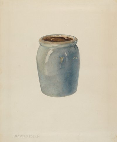 Słoik na dżem ceramiczny, ok. 1938. autorstwa Magnus S. Fossum