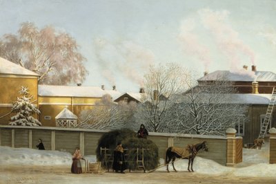 Annankatu w mroźny zimowy poranek autorstwa Magnus von Wright