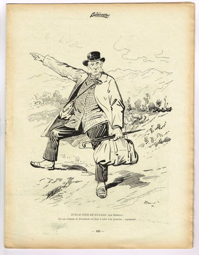 La Baionnette, satyryczna w kolorach autorstwa Henri Maigrot