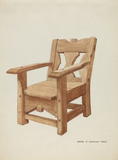 Krzesło, ok. 1937. autorstwa Majel G. Claflin