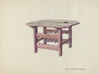 Stolik, ok. 1937. autorstwa Majel G. Claflin