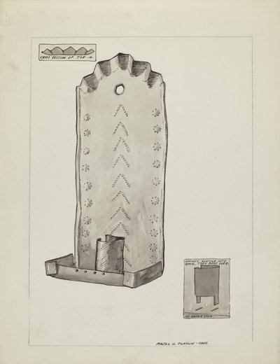 Kinkiet z cyny, 19351942. autorstwa Majel G. Claflin
