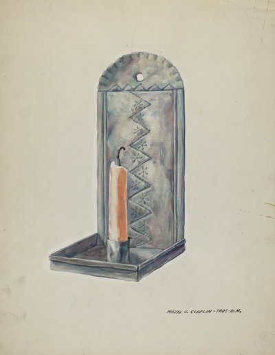 Blaszany kinkiet, 19351942. autorstwa Majel G. Claflin