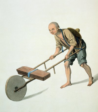 Robotnik, tablica 27 z "The Costume of China", wyryta przez J. Dadleya, 1800 r. autorstwa Major George Henry Mason