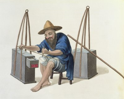 Naprawiacz porcelany, płyta 28 z filmu „Strój chiński”, ryt. J. Dadley, 1800 autorstwa Major George Henry Mason