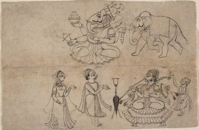 Portret Manya Sahiba Man Rup Sagarji, koniec XVIII wieku. autorstwa Manaku