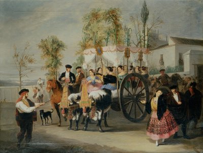 Procesja (olej na płótnie) autorstwa Manuel Cabral y Aguado Bejarano