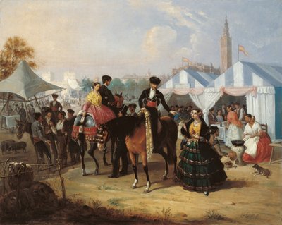 Na targach w Sewilli autorstwa Manuel Cabral y Aguado Bejarano