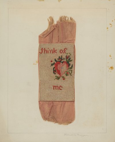 Zakładka do książki Valentine, ok. 1938. autorstwa Manuel G. Runyan