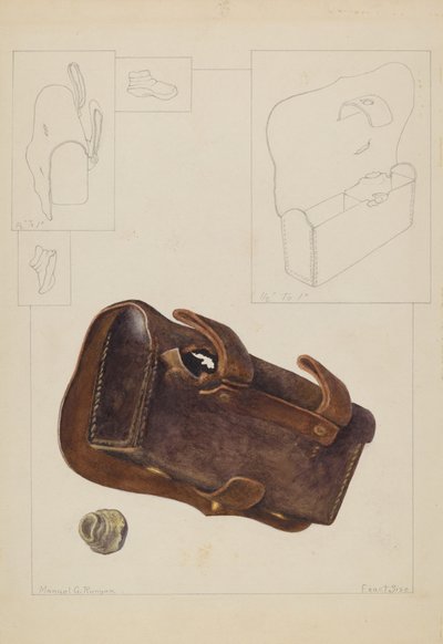 Pudełko na naboje i kula 1937. autorstwa Manuel G. Runyan