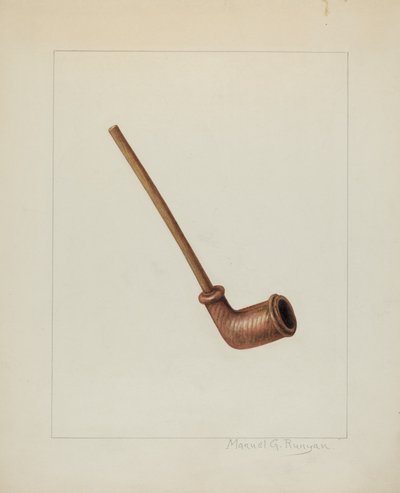 Fajka gliniana, ok. 1938. autorstwa Manuel G. Runyan