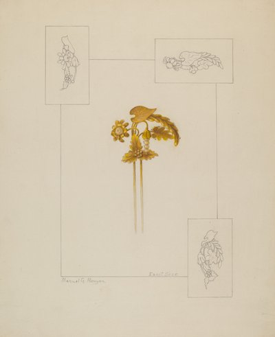 Szpilka do włosów, c. 1937. autorstwa Manuel G. Runyan
