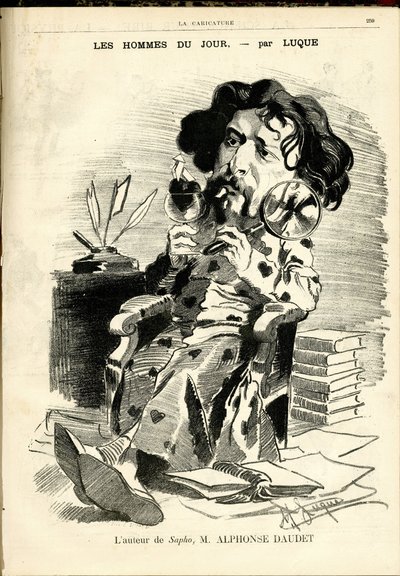 Ilustracja Manuela Luque (1854-1919) do okładki Karykatury (1880) autorstwa Manuel Luque