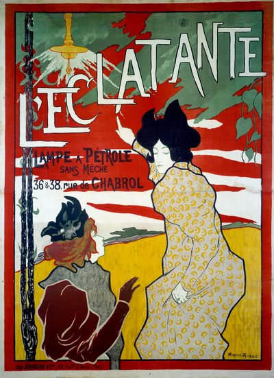Reklama lamp naftowych bez otworu: Latarka, XX wiek (plakat) autorstwa Manuel Robbe