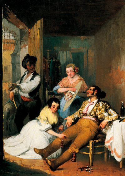 Kobiety odwiedzające torreadora autorstwa Manuel Roderiguez Guzman