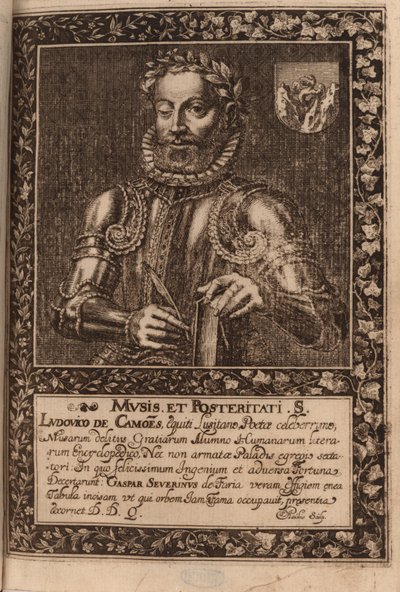 Portret poety Luís Vaz de Camões ok. 1524-1580, 1624. autorstwa Manuel Severim de Faria