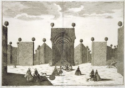 Ogrody Topiary, z Delights of the Villa Castellazzo, autorstwa Domenico Felice Leonardi, opublikowane w 1743 r. autorstwa Marc
