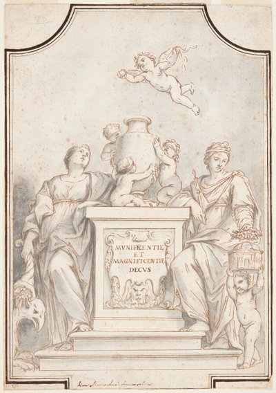 Projekt obrazu monochromatycznego, kościół Corpus Domini, Bolonia, Włochy autorstwa Marc Antonio Franceschini