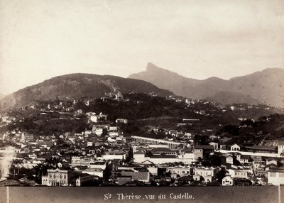 Widok Santa Teresa w Brazylii, ok. 1880-90 (zdjęcie czarno-białe) autorstwa Marc Ferrez