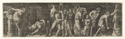 Bachana z Pijanym Bachusem oraz Satyrami i Maenadami autorstwa Marcantonio Raimondi