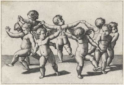 taniec putti autorstwa Marcantonio Raimondi