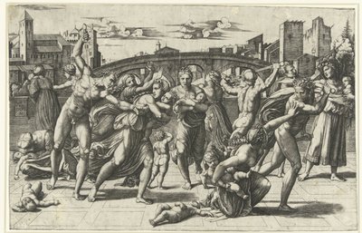Masakra Niewinnych Kindermoord w Betlejem autorstwa Marcantonio Raimondi