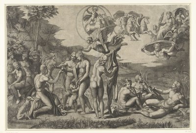 Wyrok Paryża autorstwa Marcantonio Raimondi