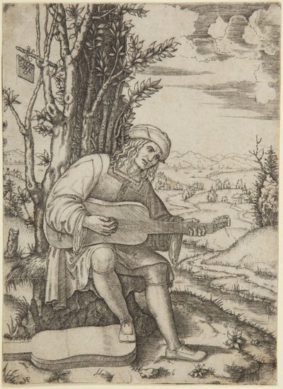 Portret poety Giovanniego Achilliniego, zwanego Filoteo (Bartsch XIV/469; Delaborde 232; Passavant 276; Petrucci, nr 1) autorstwa Marcantonio Raimondi