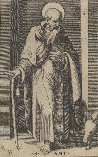 Św. Antoni z laską w prawej ręce, z cyklu 