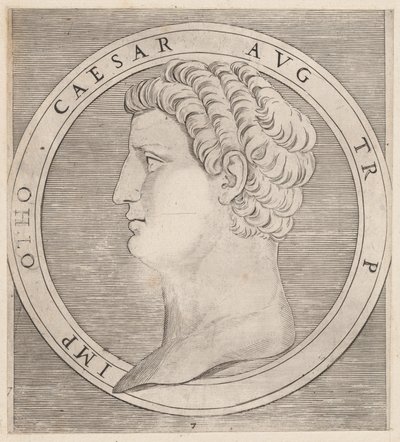 Lustro rzymskiej świetności: Otho z Dwunastu Cezarów, ca. 1500-1534., ca. 1500-1534. autorstwa Marcantonio Raimondi