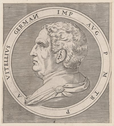 Lustro rzymskiej świetności: Witeliusz z Dwunastu Cezarów, ca. 1500-1534., ca. 1500-1534. autorstwa Marcantonio Raimondi