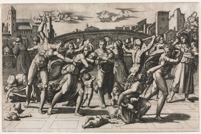 Masakra niewinnych (bez jodły) autorstwa Marcantonio Raimondi
